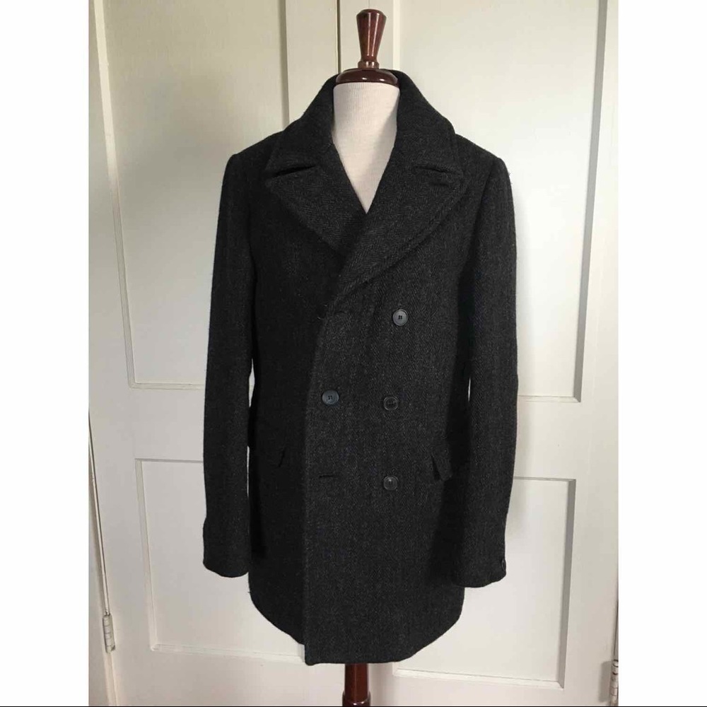 All Saints Spitalfields Rotary wool pea coat